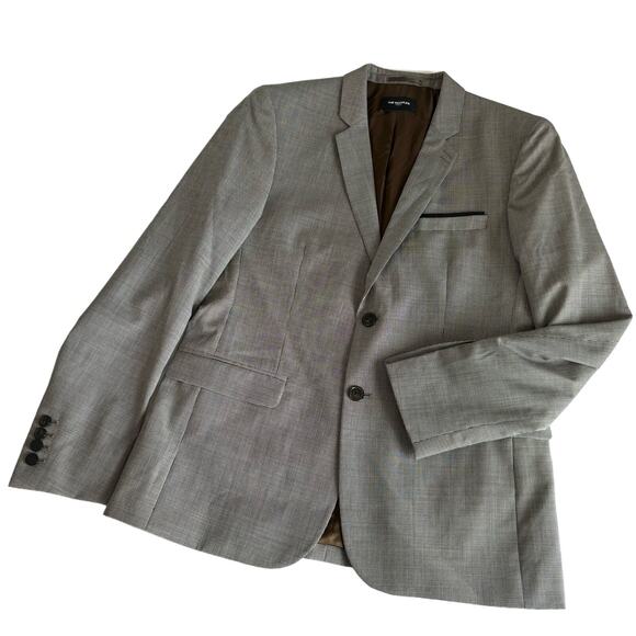 The Kooples Stars Flow Black & White Wool Slim Blazer Suit Jacket Men’s Size 48 - Picture 2 of 9